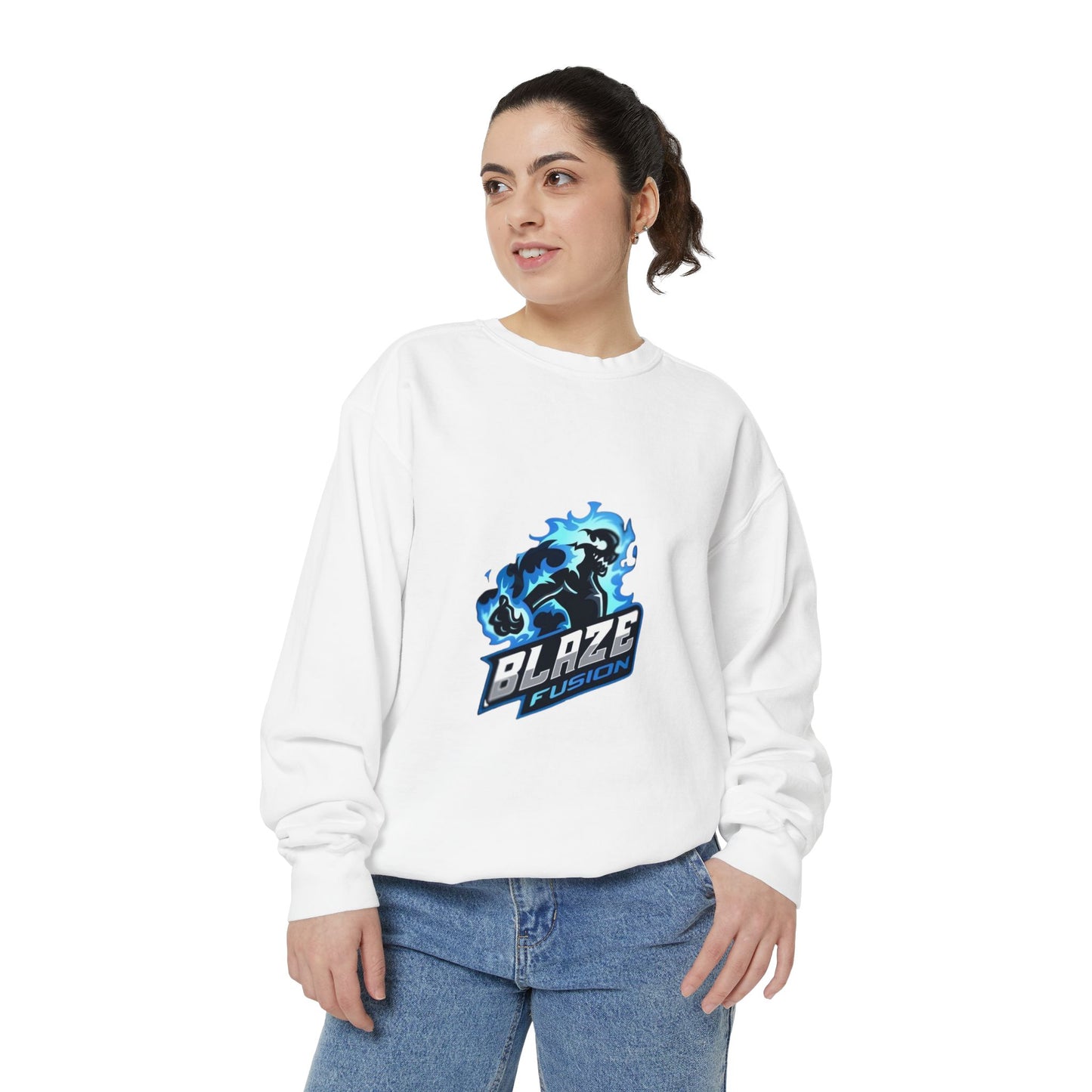 Unisex Blaze Fusion Graphic Sweatshirt - Bold Design for Comfort and Style