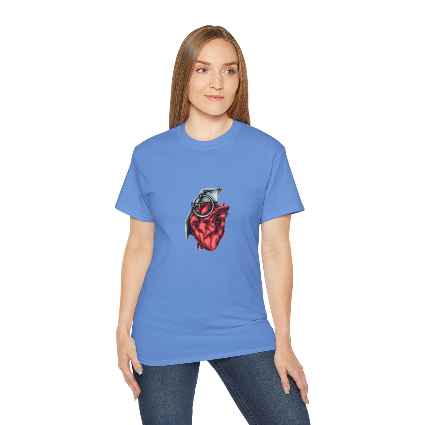 Bold Heart Graphic Unisex Ultra Cotton Tee - Unique Stylish Apparel for Art Lovers