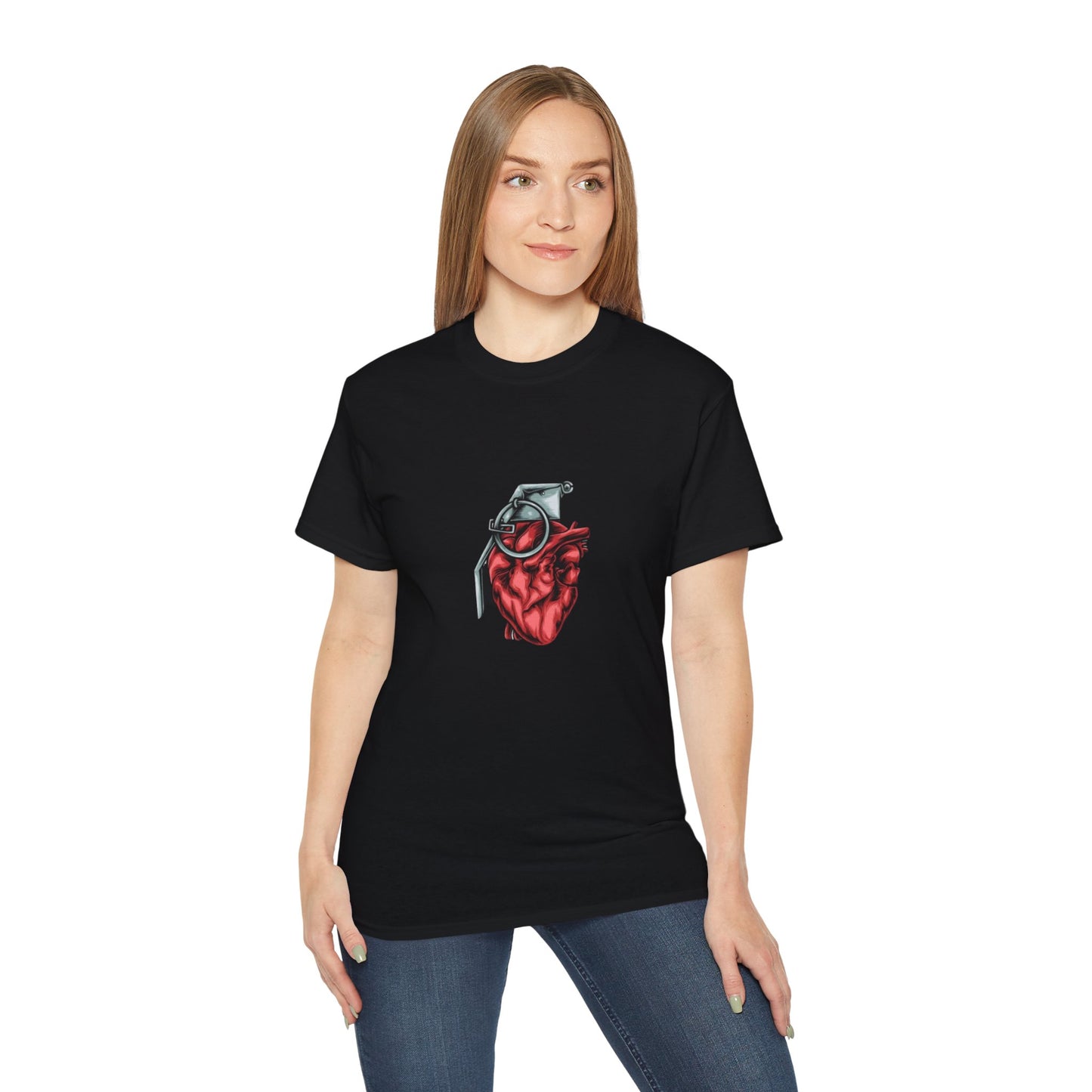 Bold Heart Graphic Unisex Ultra Cotton Tee - Unique Stylish Apparel for Art Lovers