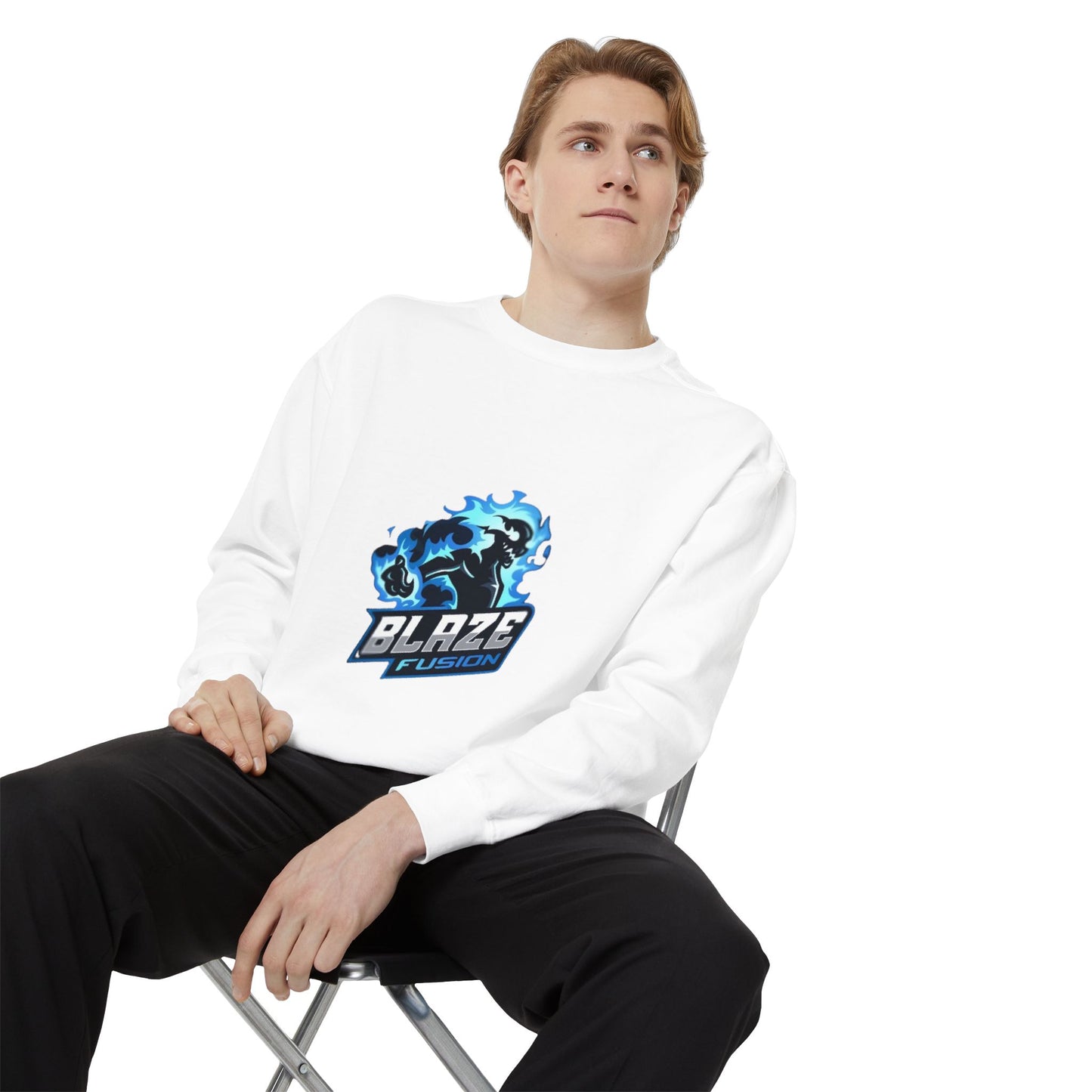 Unisex Blaze Fusion Graphic Sweatshirt - Bold Design for Comfort and Style