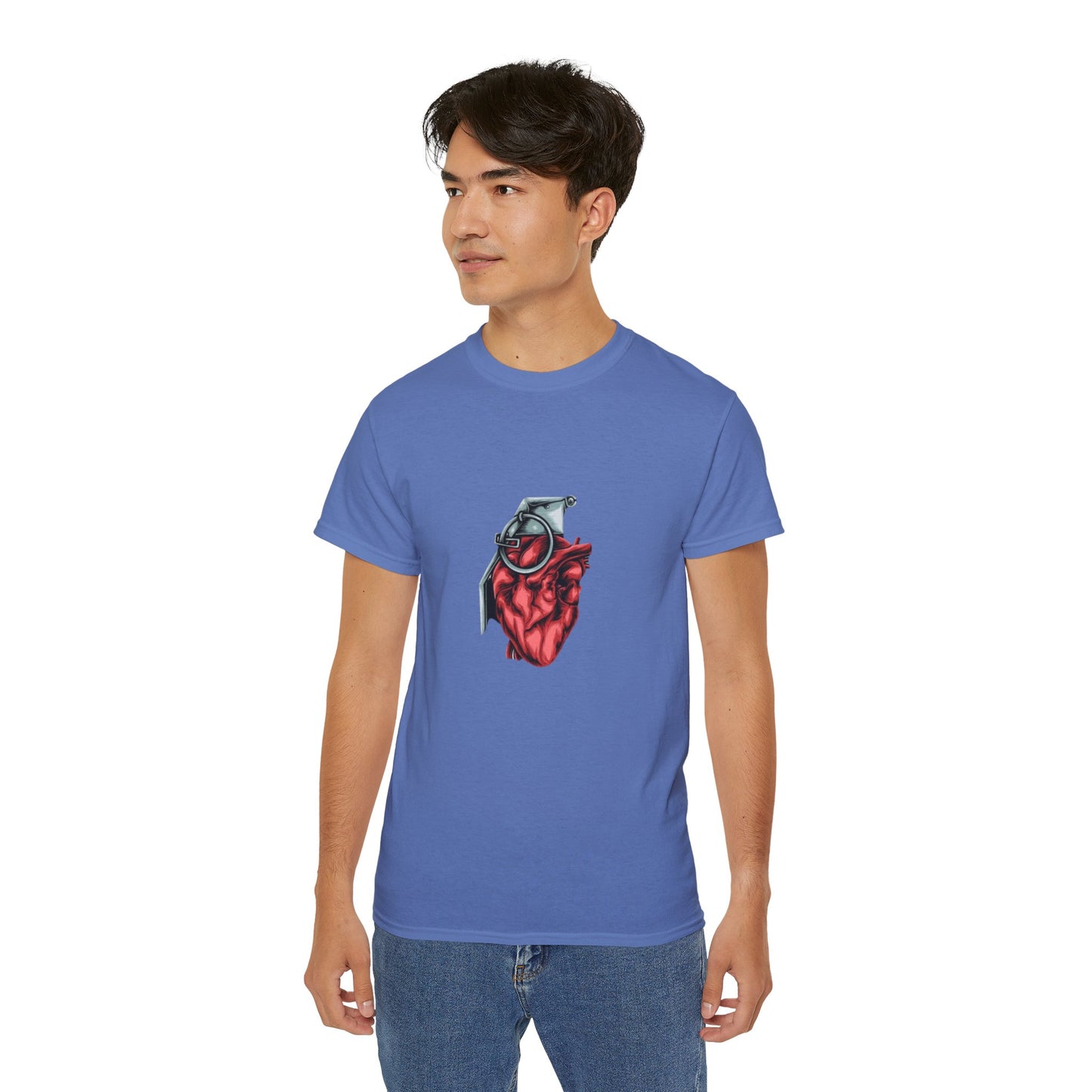 Bold Heart Graphic Unisex Ultra Cotton Tee - Unique Stylish Apparel for Art Lovers