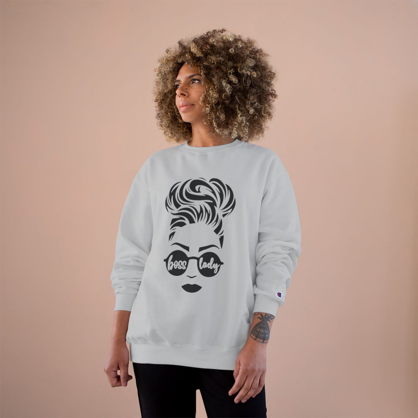 Boss Lady Champion Sweatshirt - Empowerment Apparel for Women