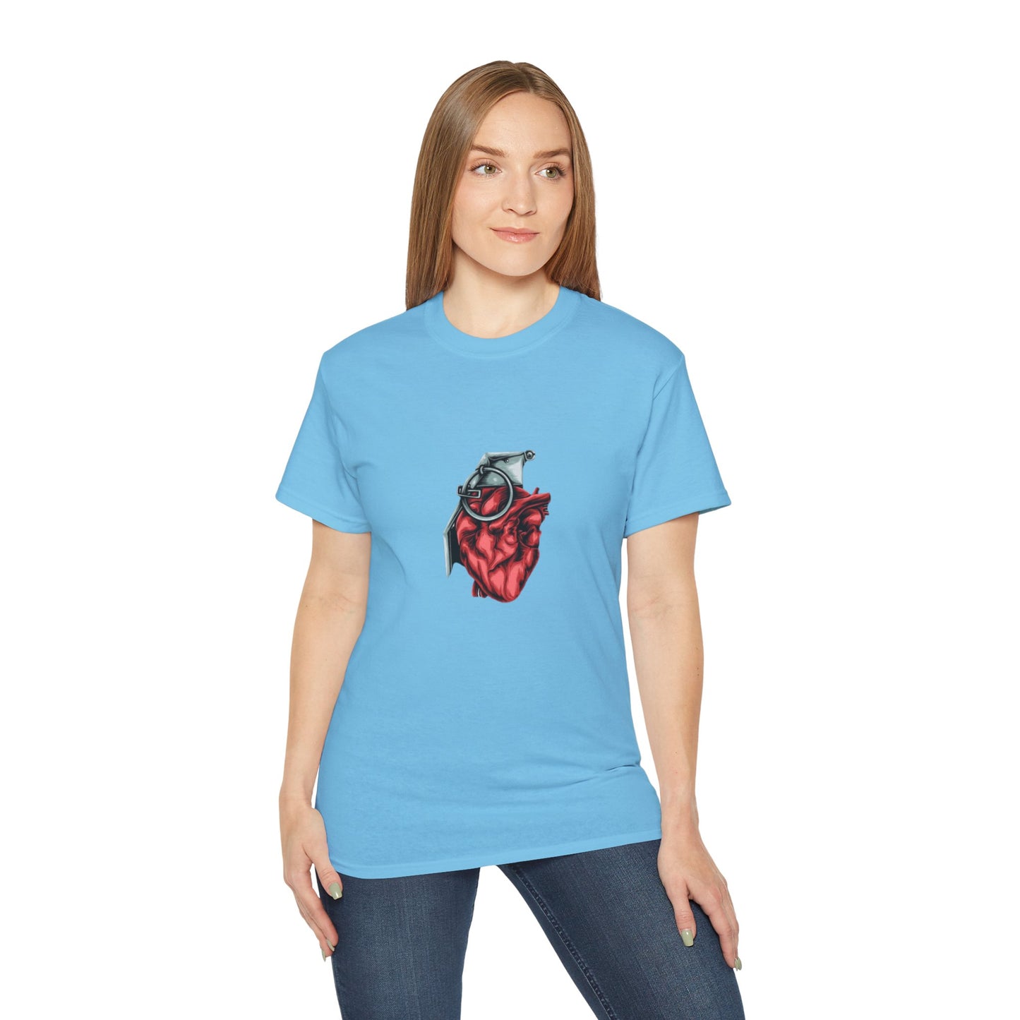 Bold Heart Graphic Unisex Ultra Cotton Tee - Unique Stylish Apparel for Art Lovers