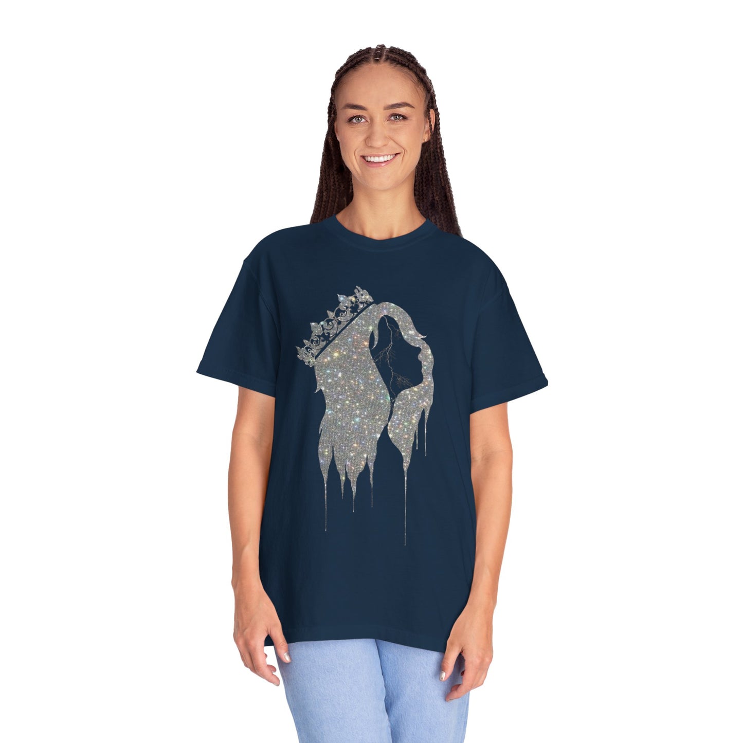 Galaxy Crown Unisex Garment-Dyed T-Shirt - Sparkling Design for Trendsetters