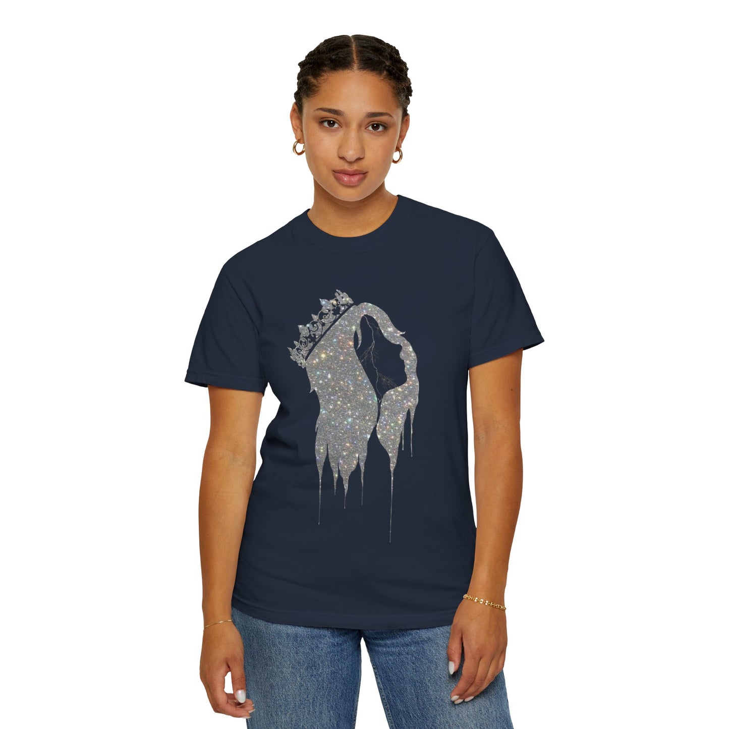 Galaxy Crown Unisex Garment-Dyed T-Shirt - Sparkling Design for Trendsetters