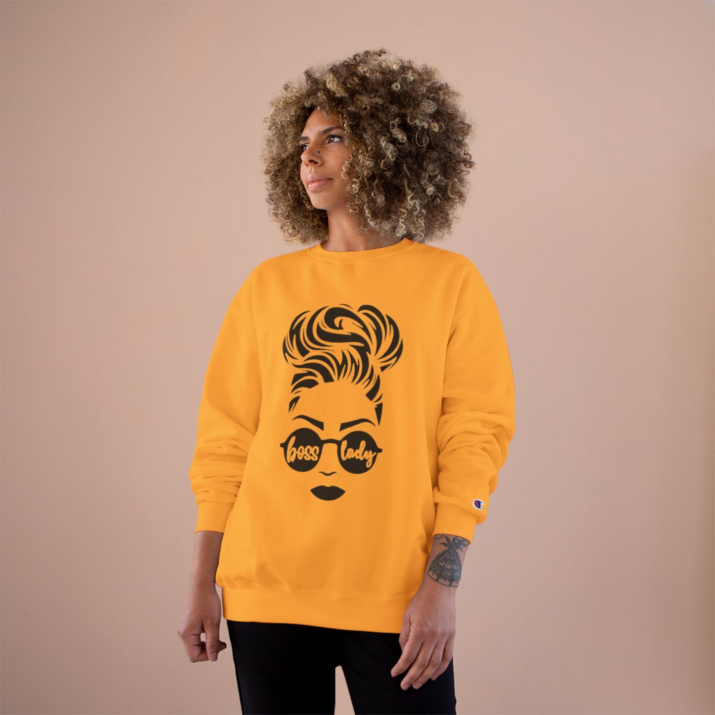 Boss Lady Champion Sweatshirt - Empowerment Apparel for Women