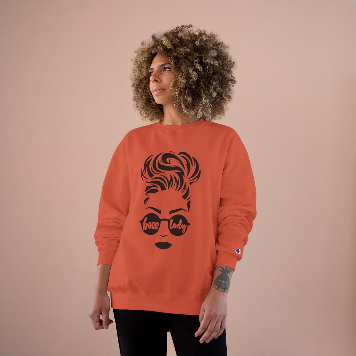 Boss Lady Champion Sweatshirt - Empowerment Apparel for Women