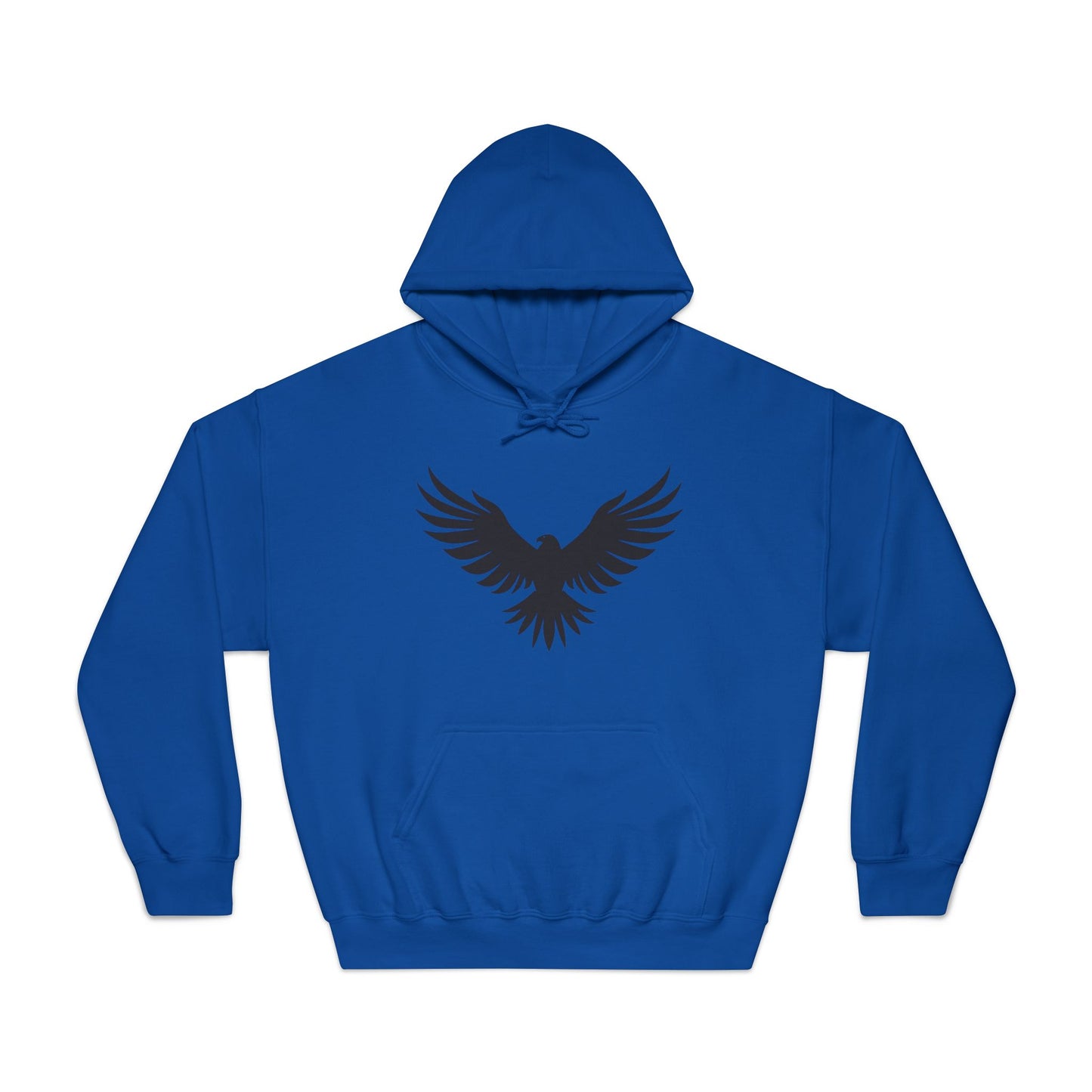 Rise Up Unisex Hooded Sweatshirt - Empowering White Hoodie with Eagle Design