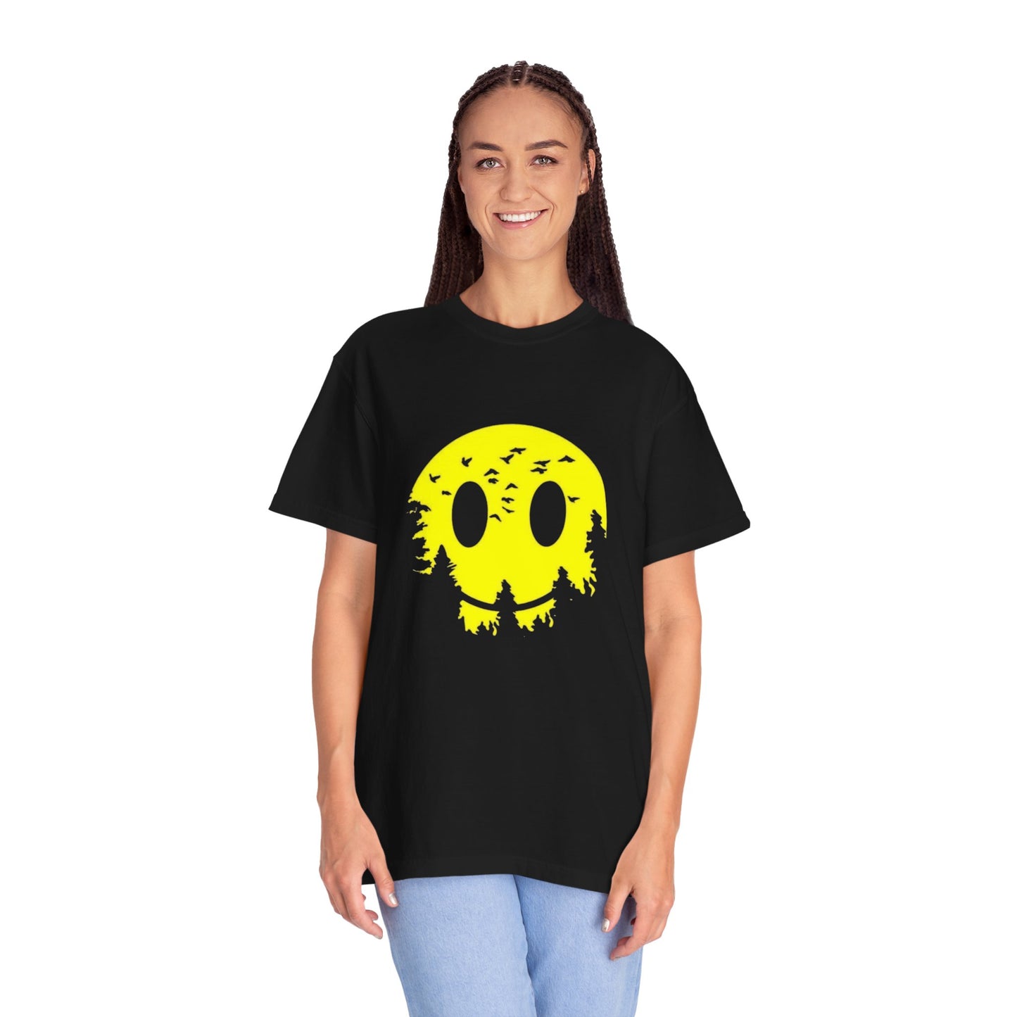 Happy Nature Smile T-Shirt - Unisex Garment-Dyed Tee for Outdoor Lovers