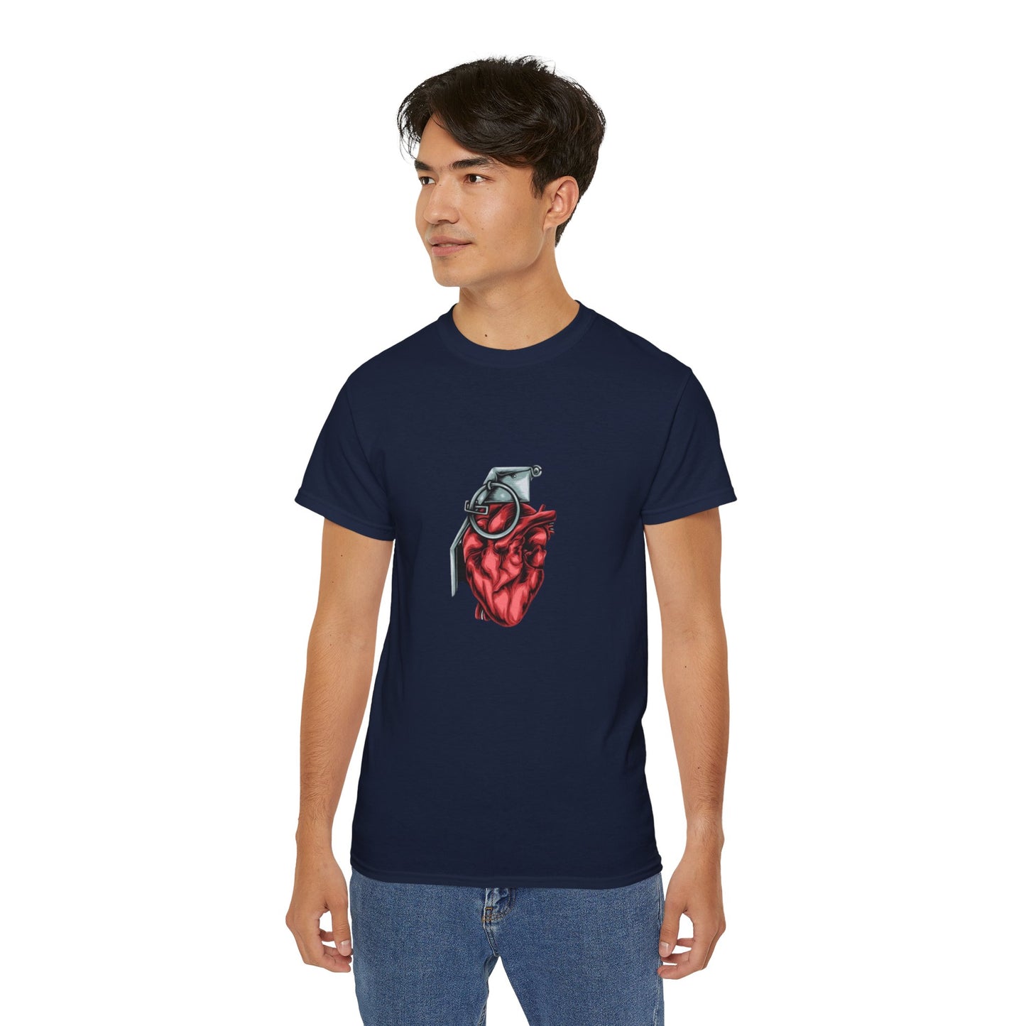 Bold Heart Graphic Unisex Ultra Cotton Tee - Unique Stylish Apparel for Art Lovers