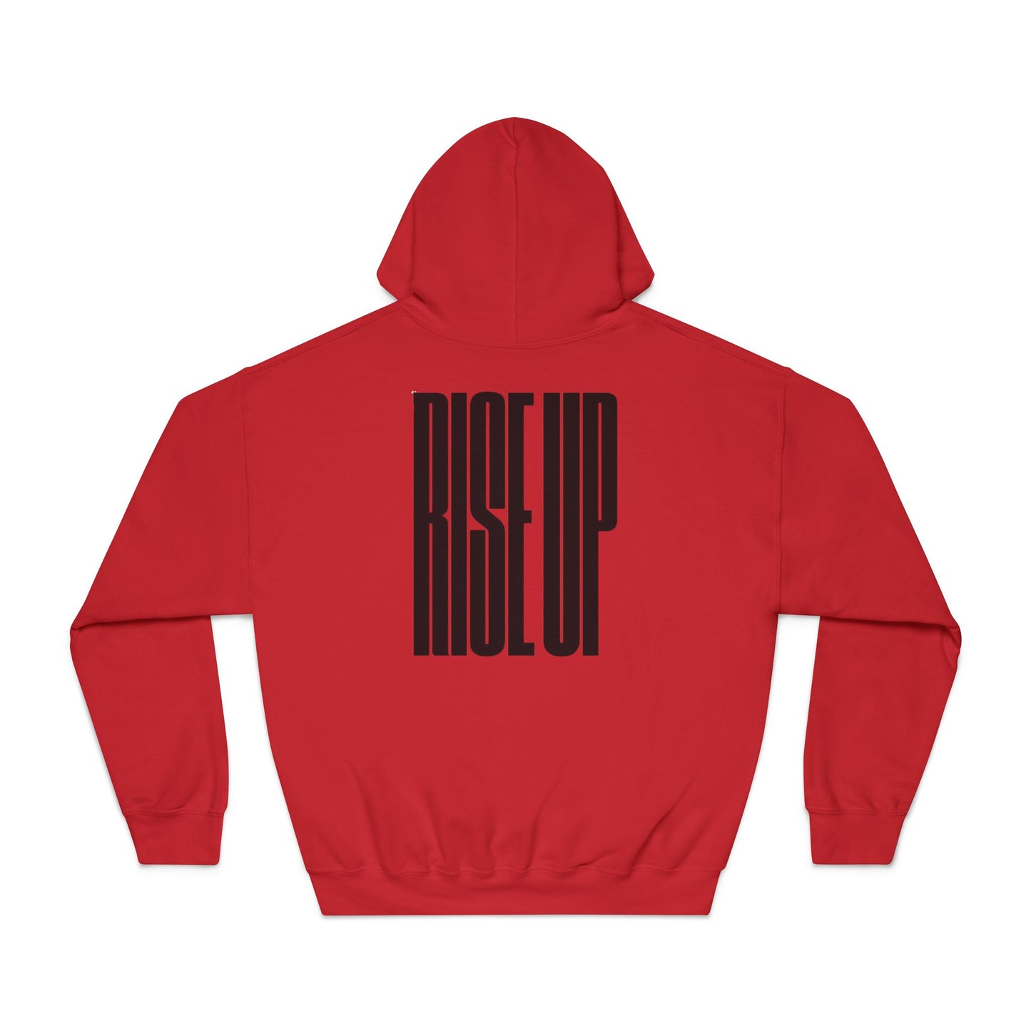 Rise Up Unisex Hooded Sweatshirt - Empowering White Hoodie with Eagle Design