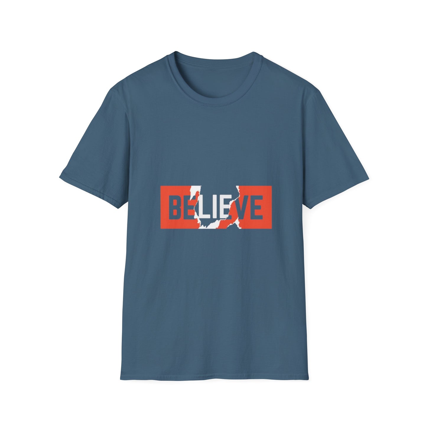 Motivational Unisex Softstyle T-Shirt - 'BELIEVE' Graphic Tee