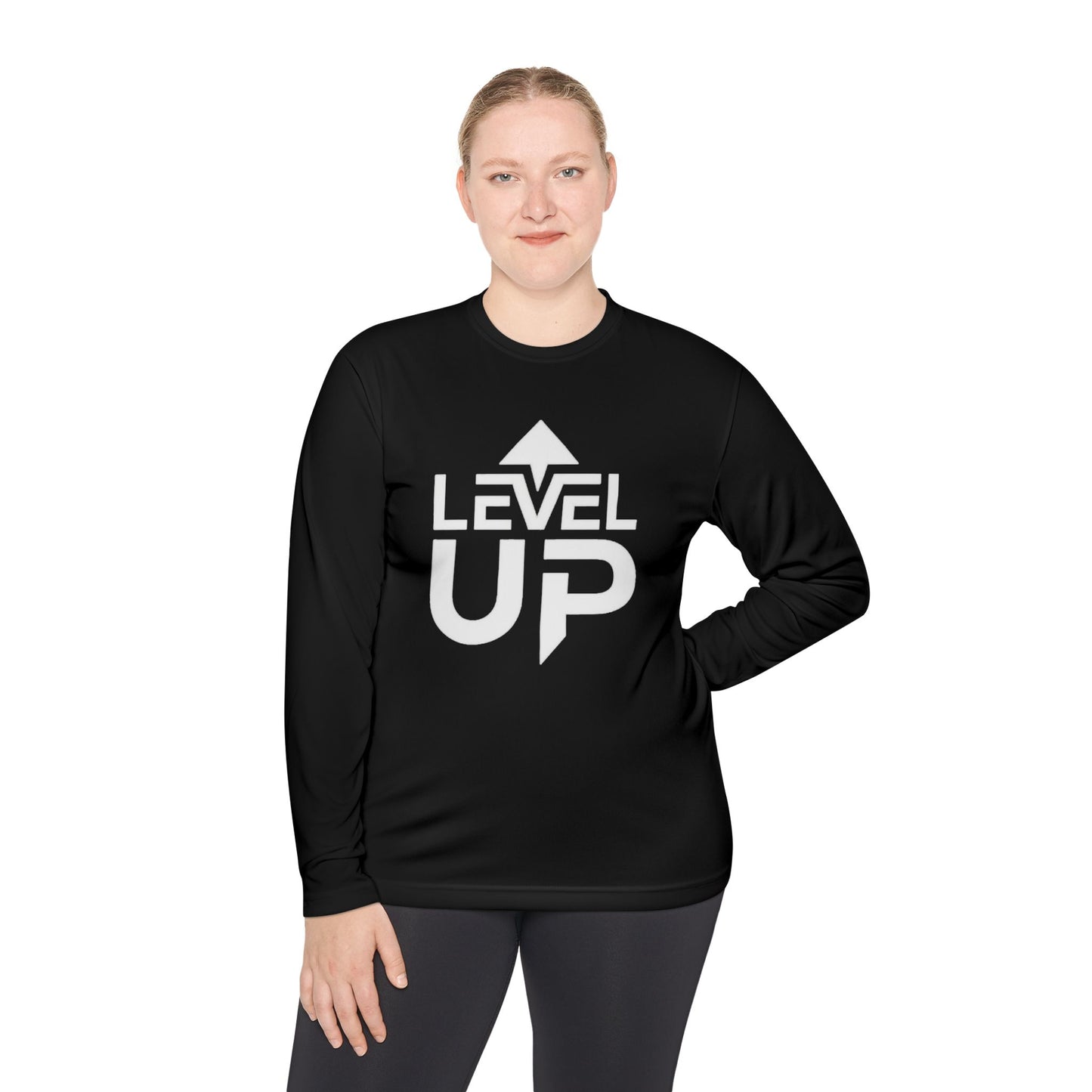 Level Up Unisex Lightweight Long Sleeve Tee - Perfect for Gamers and Achievers