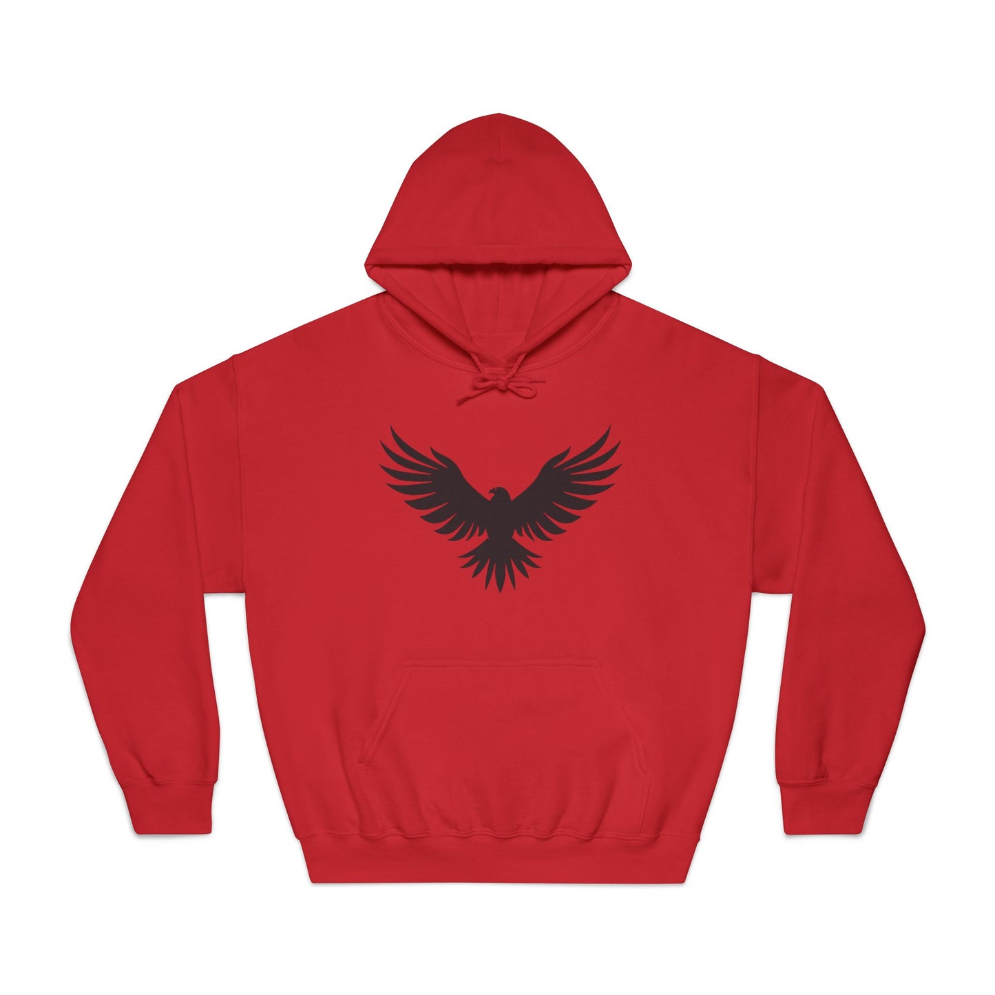 Rise Up Unisex Hooded Sweatshirt - Empowering White Hoodie with Eagle Design