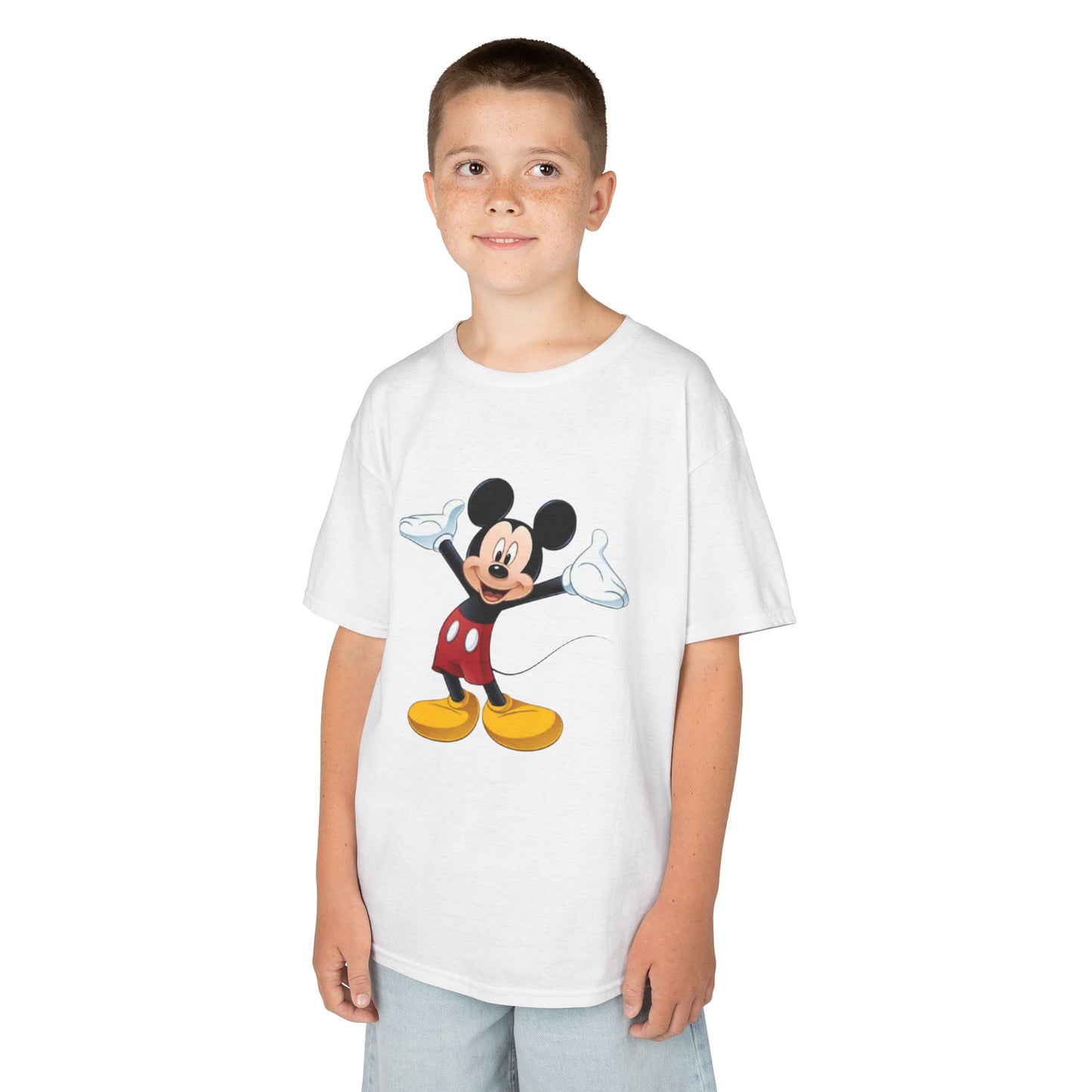 Kids Mickey Mouse Cotton Tee - Fun & Comfortable Spritely Wear for Young Fans