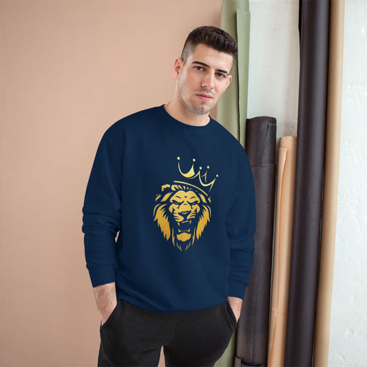 King of the Jungle Sweatshirt - Bold Lion with Crown Design