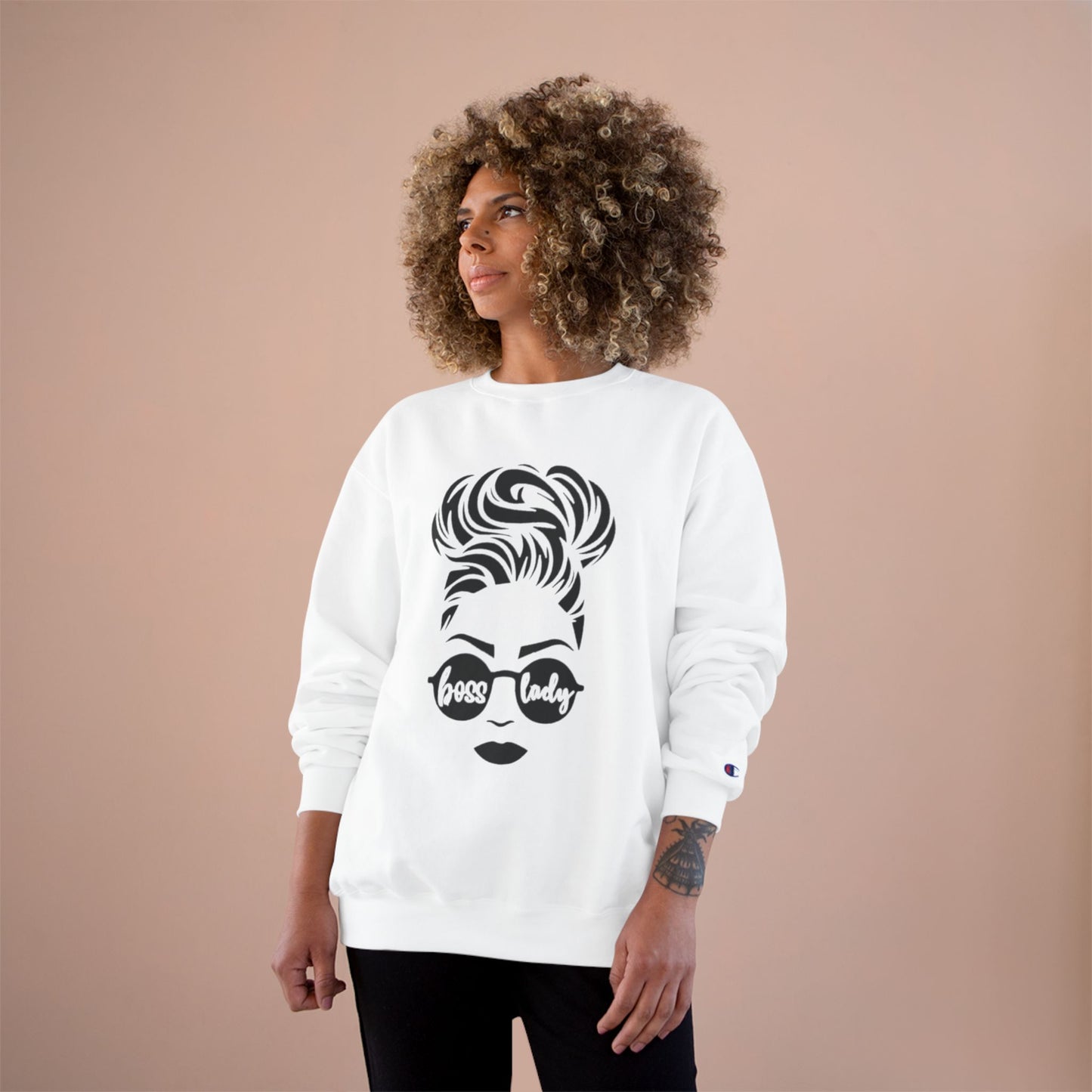 Boss Lady Champion Sweatshirt - Empowerment Apparel for Women