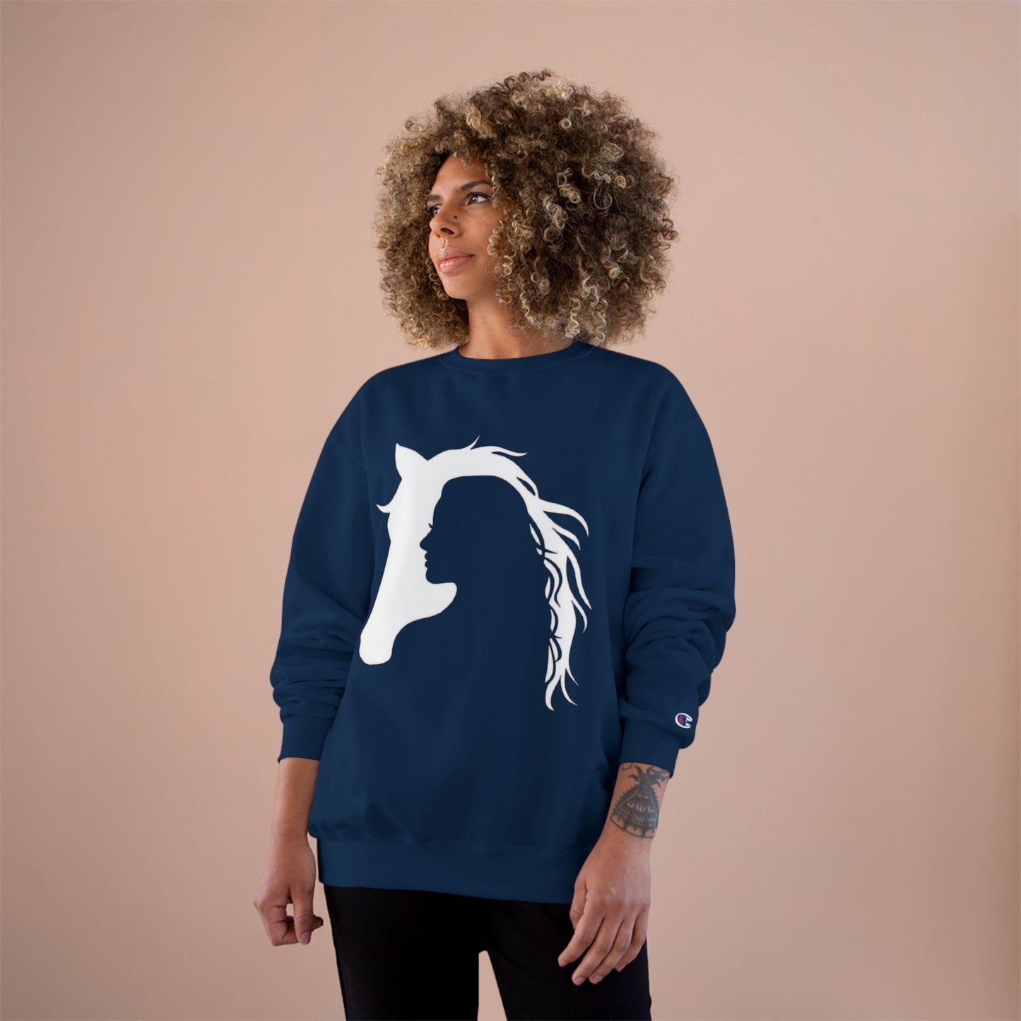 Equestrian Champion Sweatshirt - Horse & Rider Silhouette Design