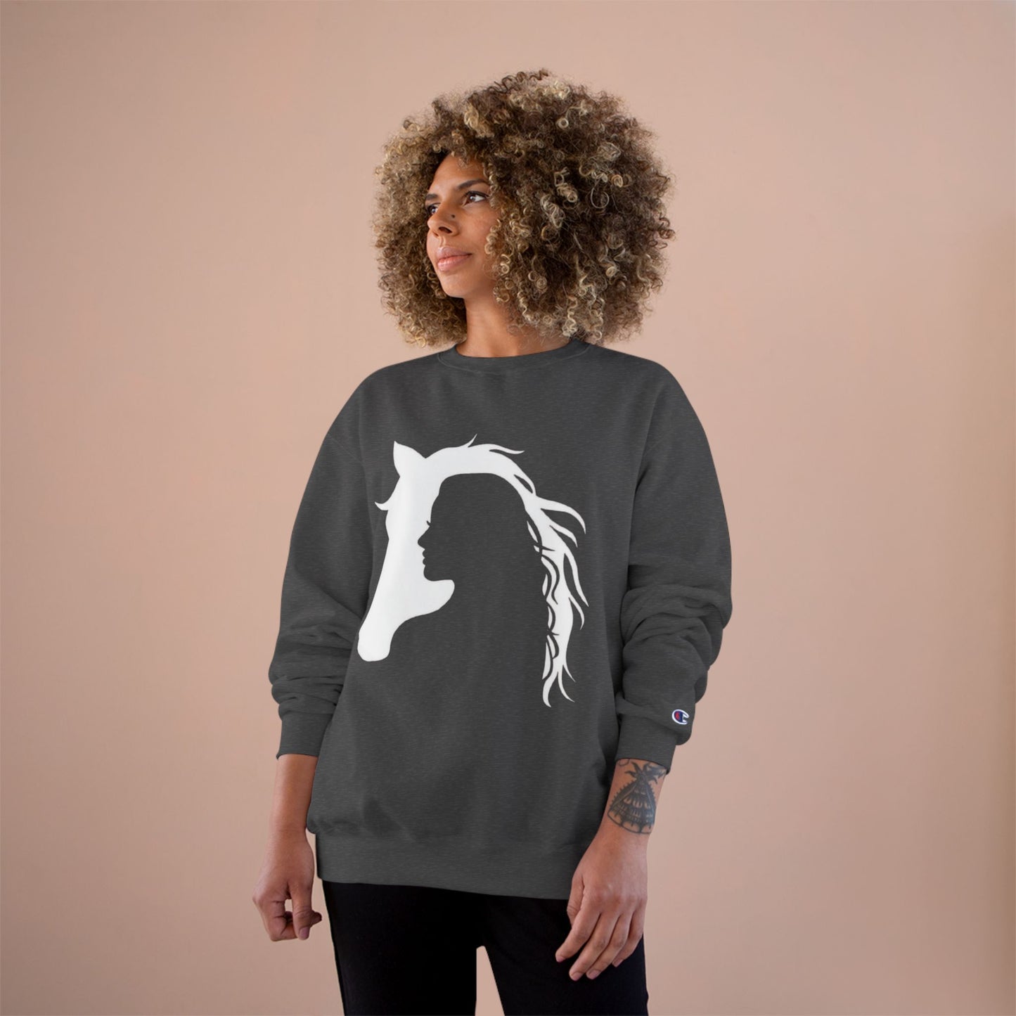 Equestrian Champion Sweatshirt - Horse & Rider Silhouette Design