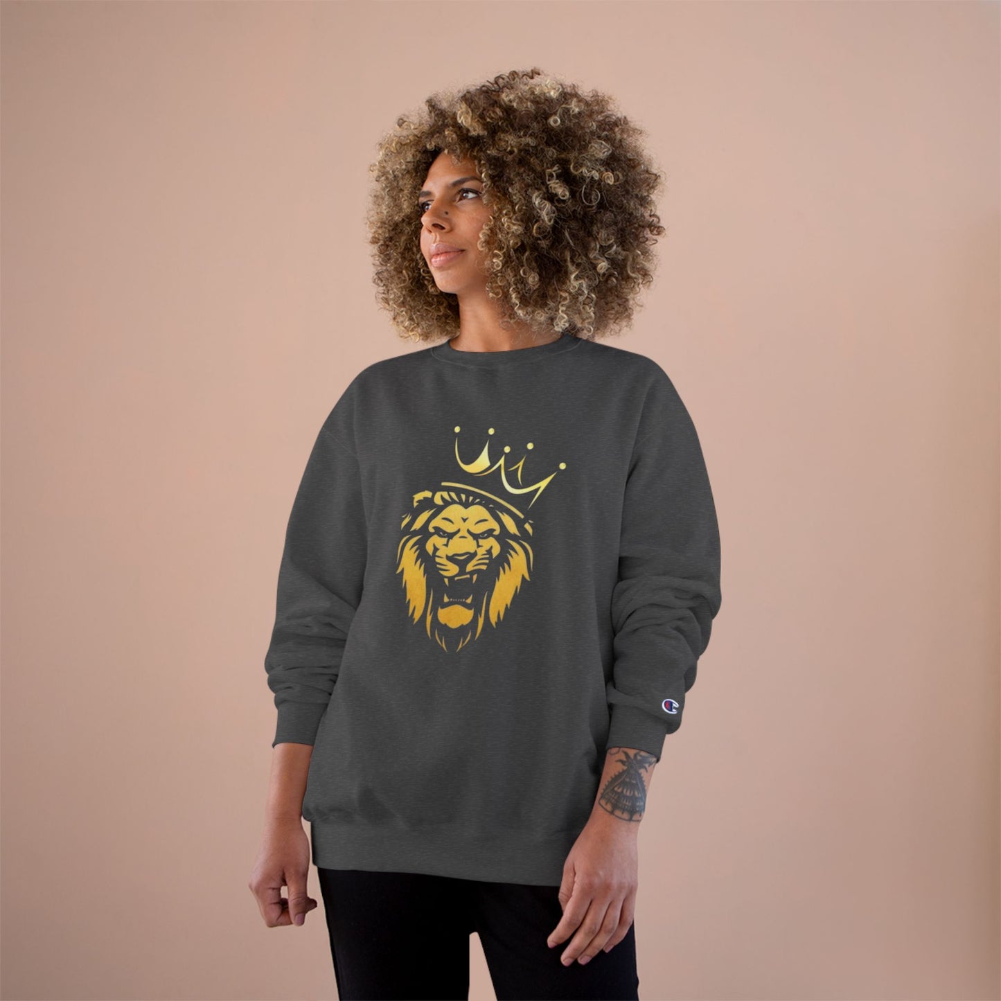 King of the Jungle Sweatshirt - Bold Lion with Crown Design