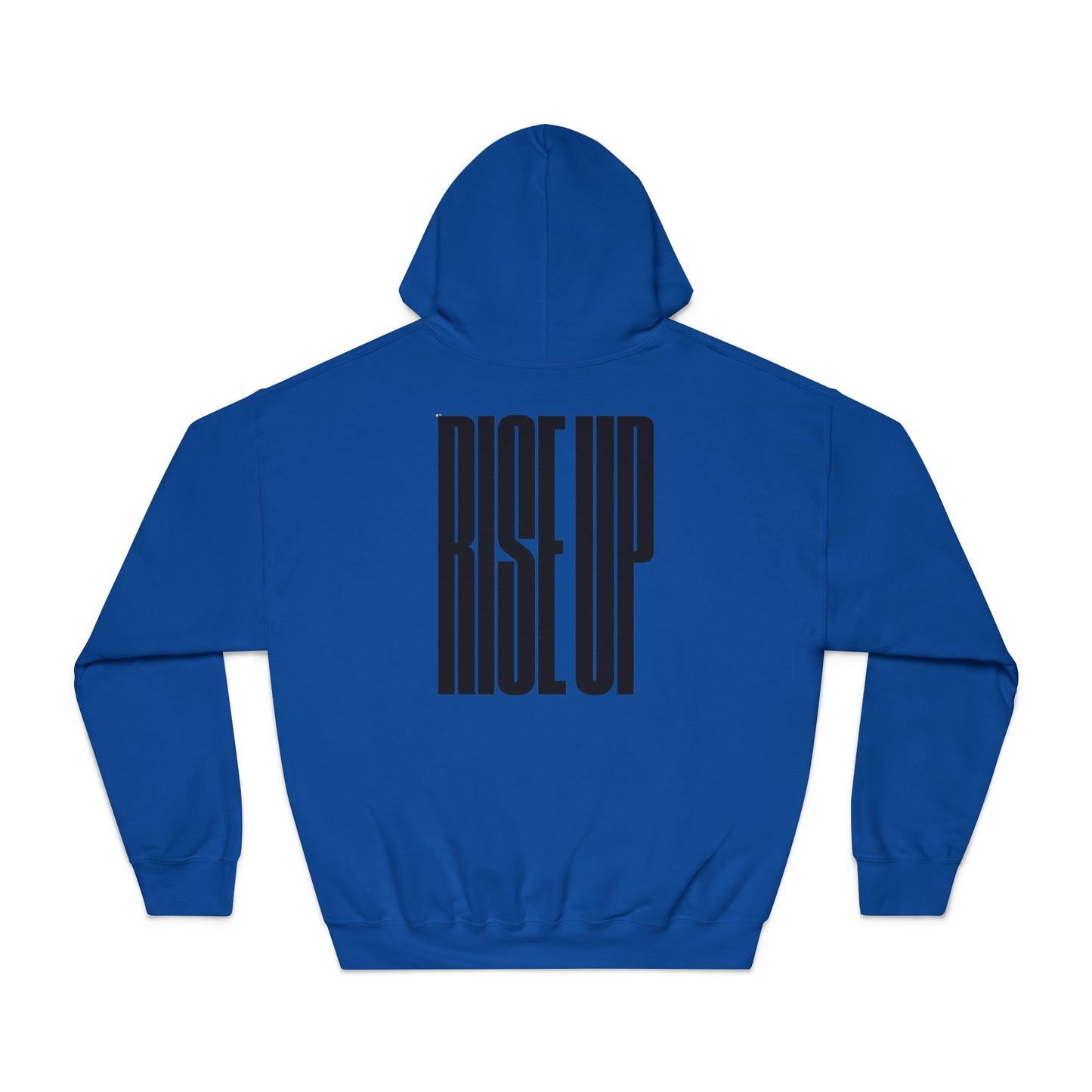 Rise Up Unisex Hooded Sweatshirt - Empowering White Hoodie with Eagle Design