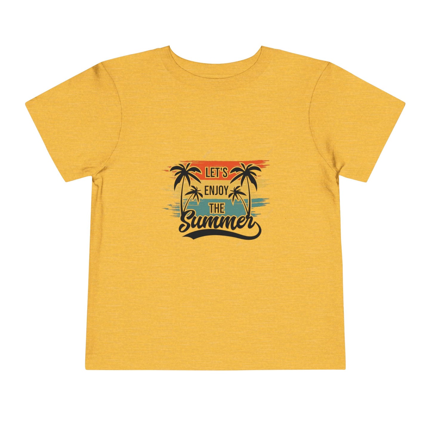 Toddler Short Sleeve Tee - 'Let's Enjoy The Summer' Palm Tree Design