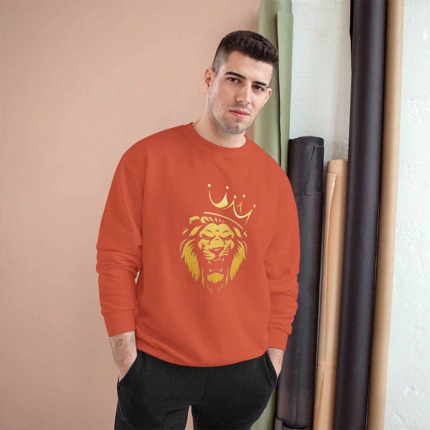 King of the Jungle Sweatshirt - Bold Lion with Crown Design