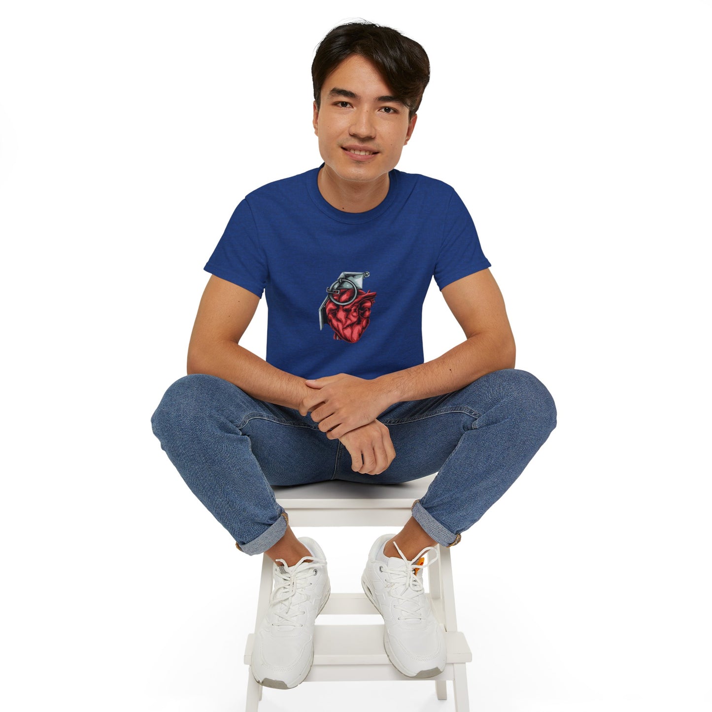 Bold Heart Graphic Unisex Ultra Cotton Tee - Unique Stylish Apparel for Art Lovers