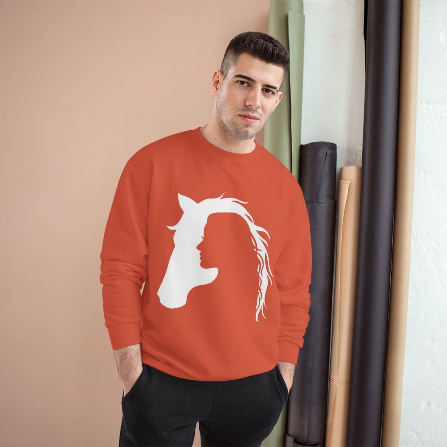 Equestrian Champion Sweatshirt - Horse & Rider Silhouette Design