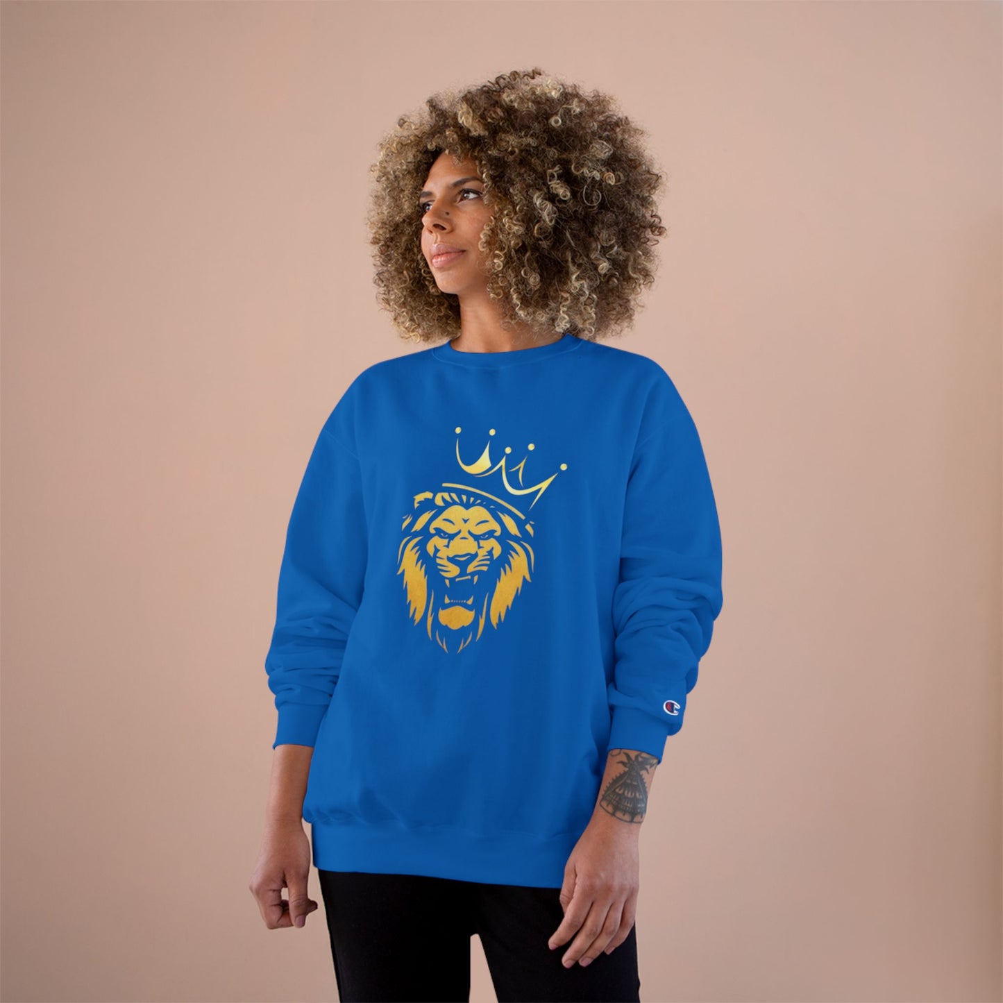 King of the Jungle Sweatshirt - Bold Lion with Crown Design