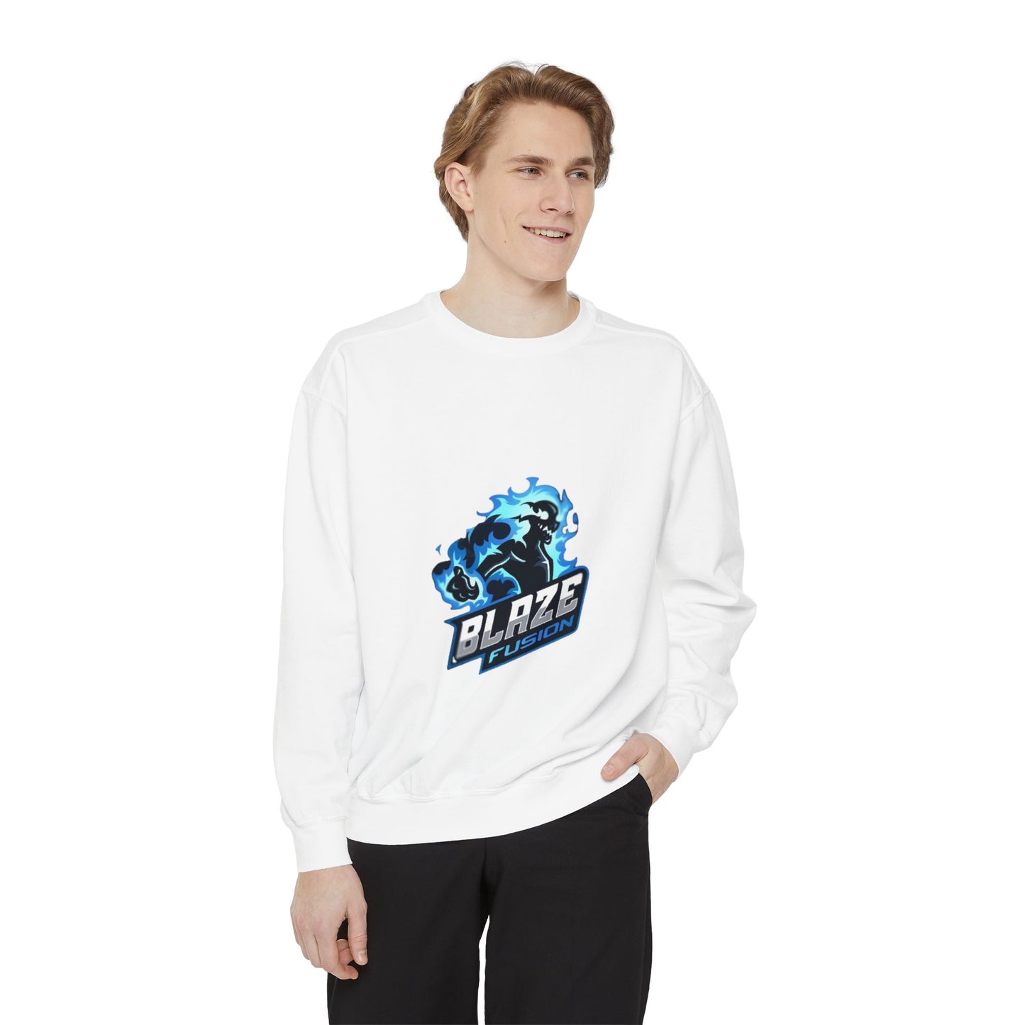 Unisex Blaze Fusion Graphic Sweatshirt - Bold Design for Comfort and Style