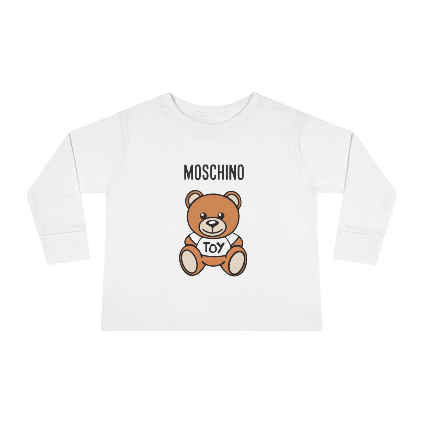 Cute Moschino Teddy Bear Toddler Long Sleeve Tee