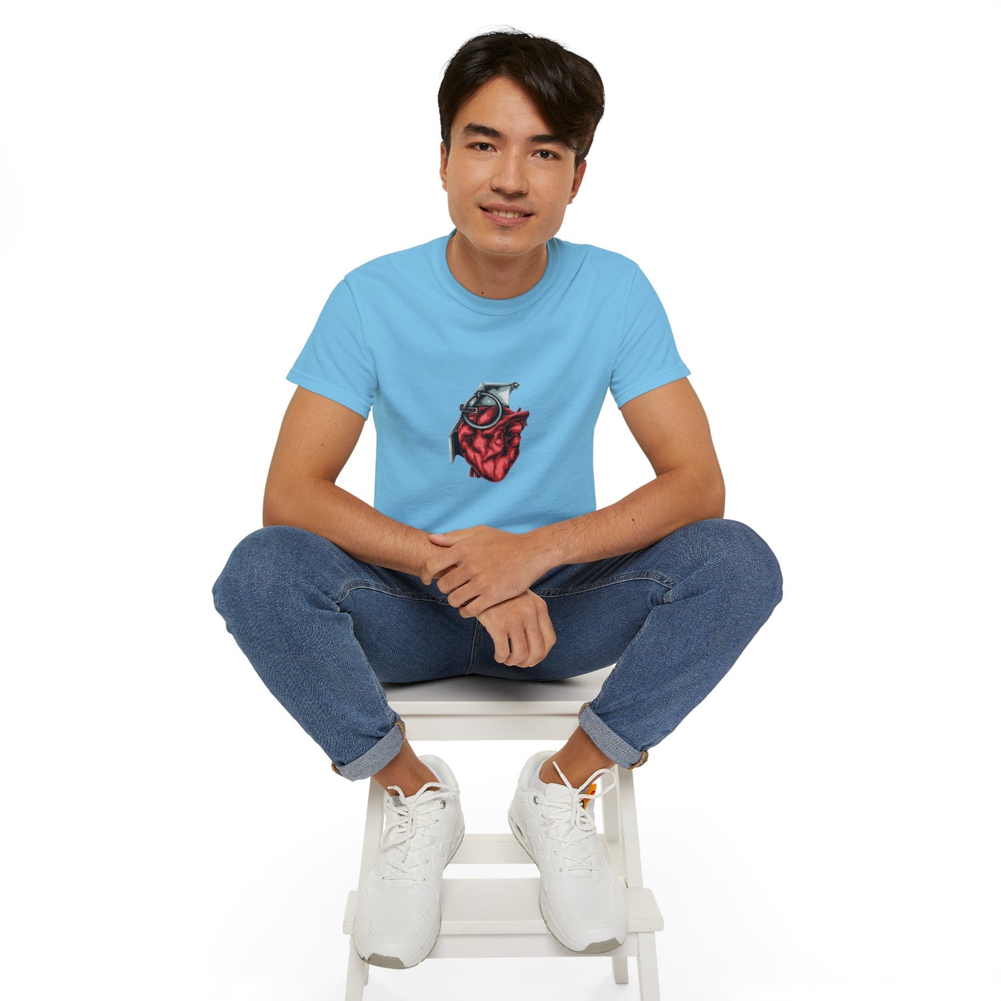 Bold Heart Graphic Unisex Ultra Cotton Tee - Unique Stylish Apparel for Art Lovers