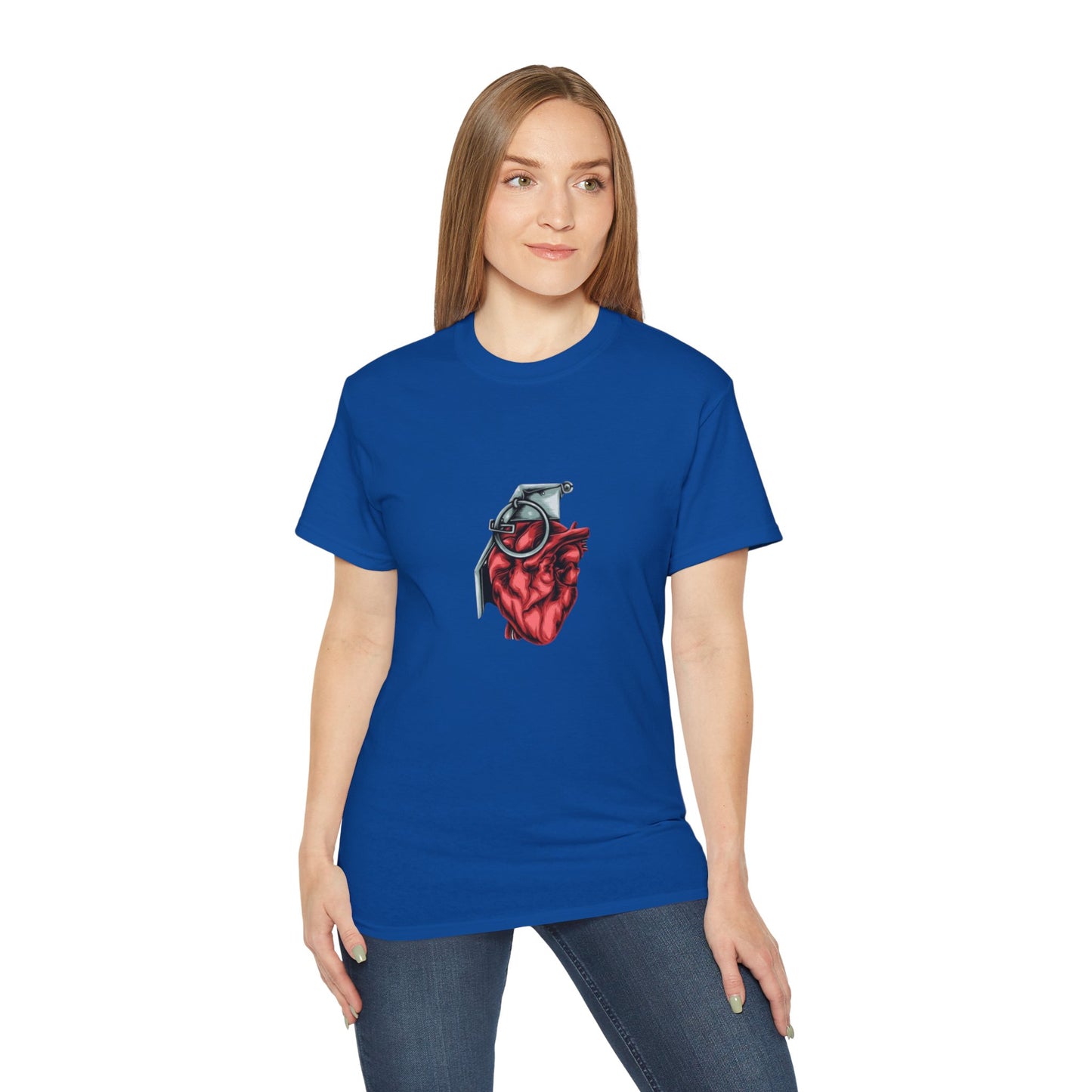 Bold Heart Graphic Unisex Ultra Cotton Tee - Unique Stylish Apparel for Art Lovers