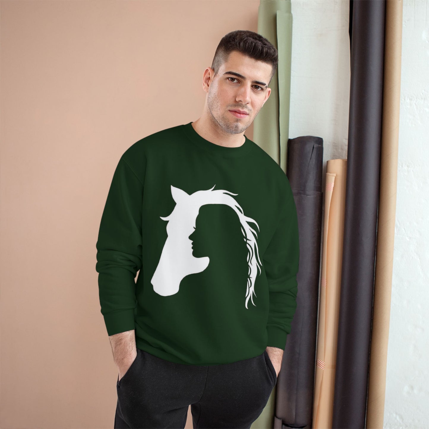 Equestrian Champion Sweatshirt - Horse & Rider Silhouette Design