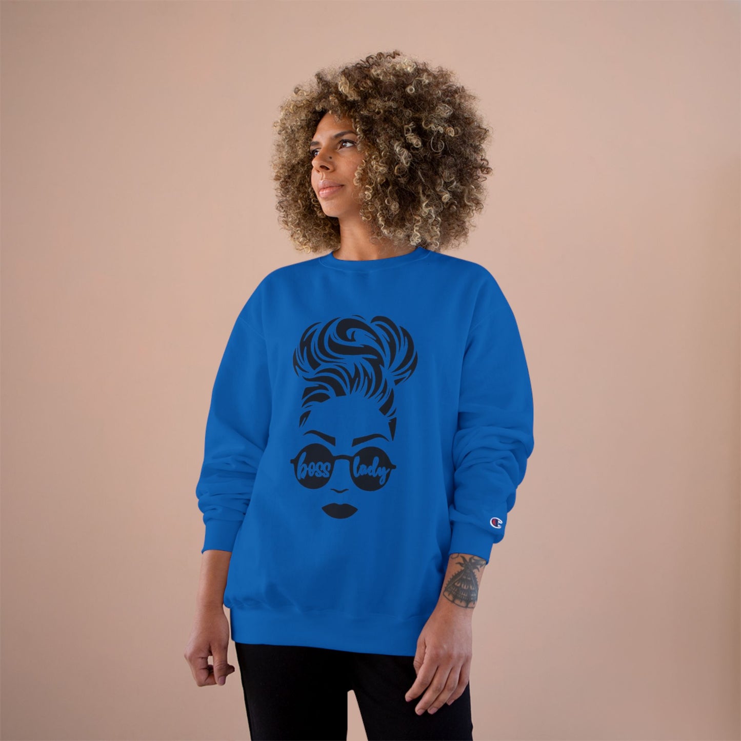 Boss Lady Champion Sweatshirt - Empowerment Apparel for Women